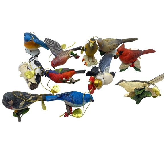 Danbury Mint Songbirds Christmas Ornaments set 11 Christmas tree ornaments